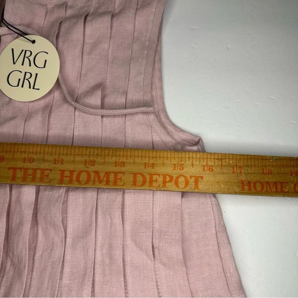 VRG GRL Pink Top VALERIA LINEN Musk SIZE AU10 US6 NWT - Picture 6 of 10